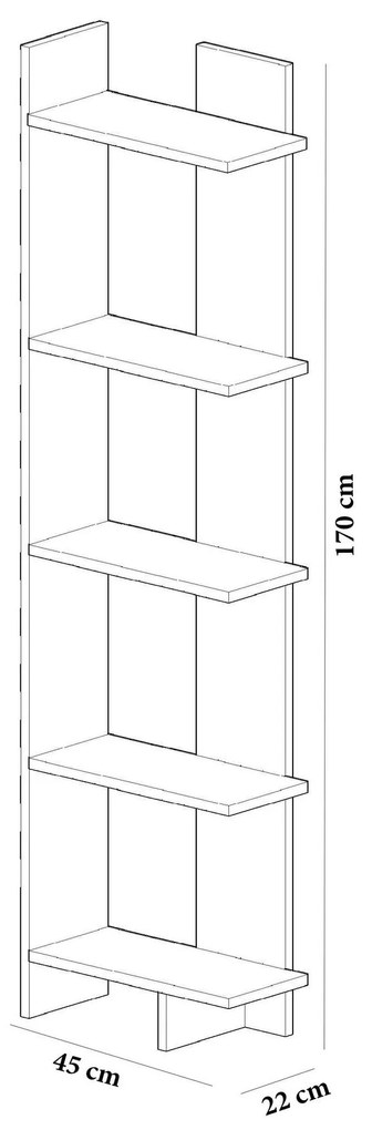 Regál Alexisa (teak + biela). Akcia -12%. Vlastná spoľahlivá doprava až k Vám domov. 1101357