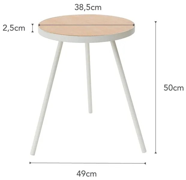 Okrúhly odkladací stolík 48x49 cm Tower – YAMAZAKI