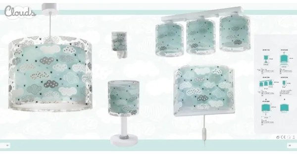 Dalber D-41411H - Detská lampička CLOUDS 1xE14/40W/230V
