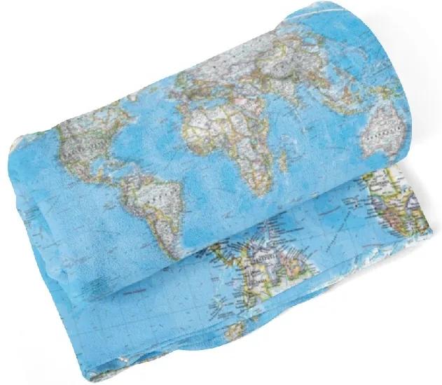 Deka Mapa sveta (Rozmer: 200 x 140 cm)