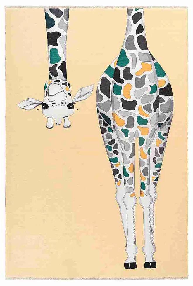 Jutex Detský kusový koberec Greta 602 giraffe, Rozmery 1.15 x 1.70