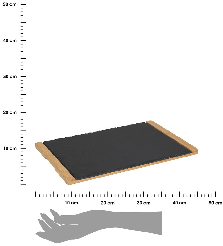 Servírovací podnos z bridlice Duo, 45x30 cm