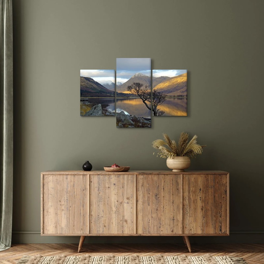 Obraz - Hory pri jazere (90x60 cm)