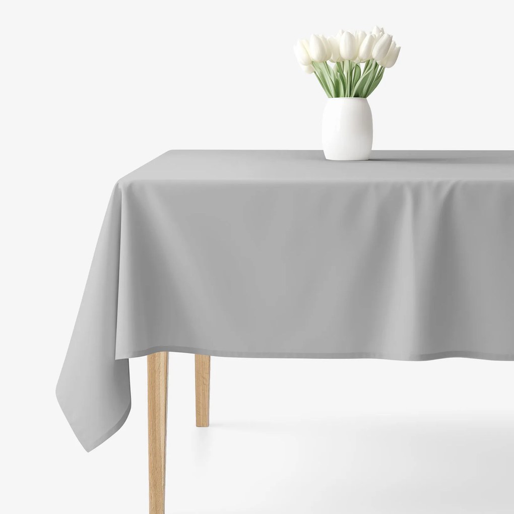 Goldea hranatý obrus 100% bavlnené plátno - sivý 140 x 220 cm