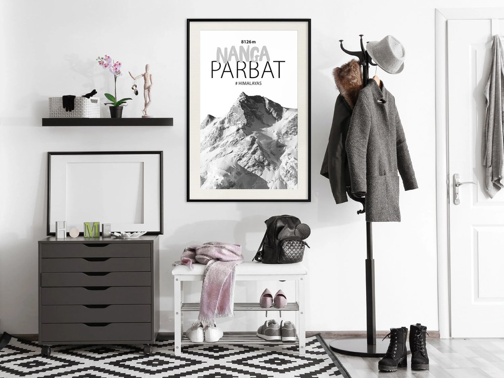 Artgeist Plagát - Nanga Parbat [Poster] Veľkosť: 40x60, Verzia: Čierny rám s passe-partout