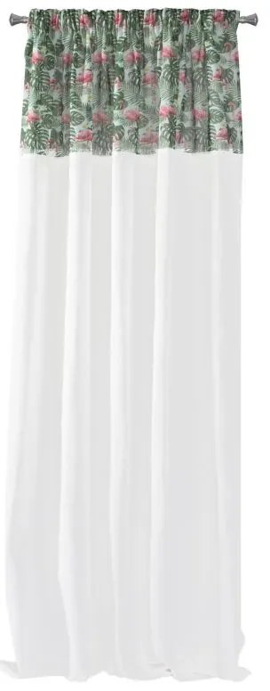 Biela záclona na páske BOTANIC 140x250 cm