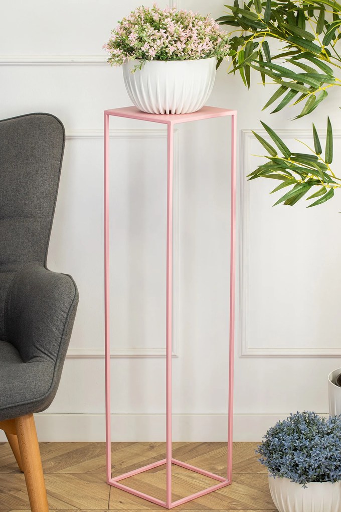 STOJAN NA KVETINÁČ SIMPLE 100X24X24 CM RUŽOVÁ