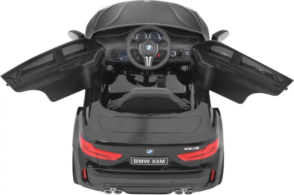 Ramiz Detské elektrické autíčko BMW X6M lakované - čierne SUV + diaľkové ovládanie