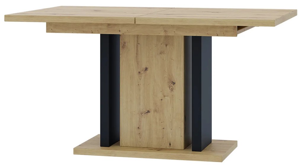 Jedálenský stôl Wogrun (artisan + čierna) (pre 6 až 8 osôb). Akcia -20%. Vlastná spoľahlivá doprava až k Vám domov. 1055273