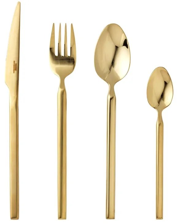 Sada příborů Broste TVIS SET/4 ks nerezová zlatá