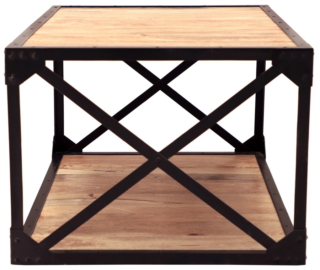 furniture-nabytek.cz - Konferenčný stolík kov drevo mango 90x45x60