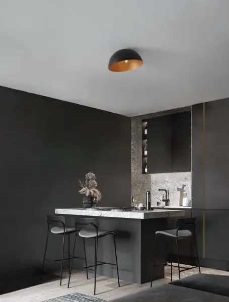 LED čierno-zlaté dizajnové stropné svietidlo Onia 40
