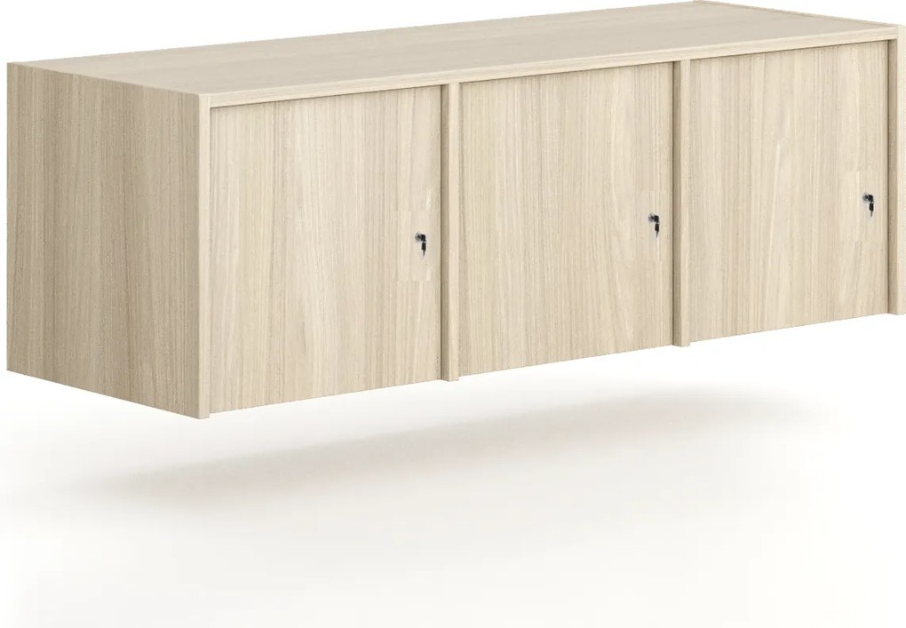Nadstavba pre skrine FRAME, 3x dvere, 1299 x 450 x 427 mm, cylindrický zámok, dub prírodný