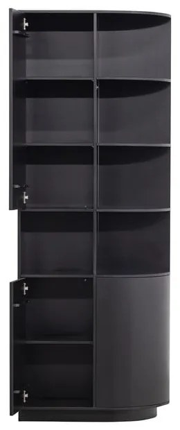 Čierna modulárna knižnica z borovicového dreva 78x210 cm Finca – WOOOD