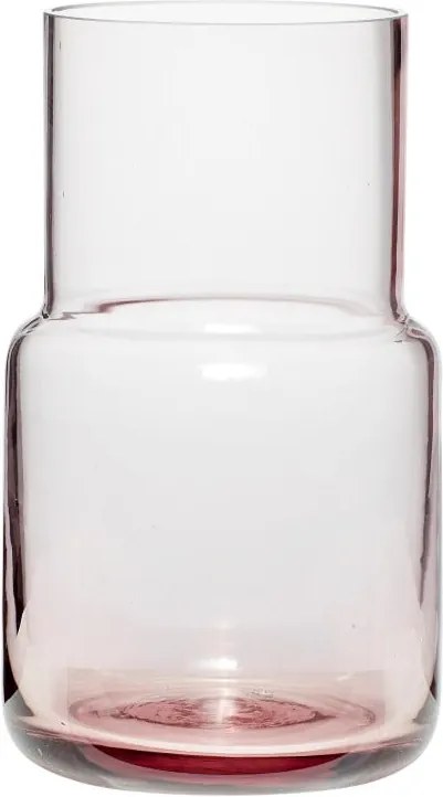 Ružová sklenená váza Hübsch Alstromeria