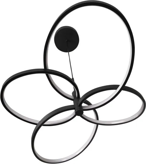 LED luster na lanku RIBBON LED/37W/230V 4000K čierna