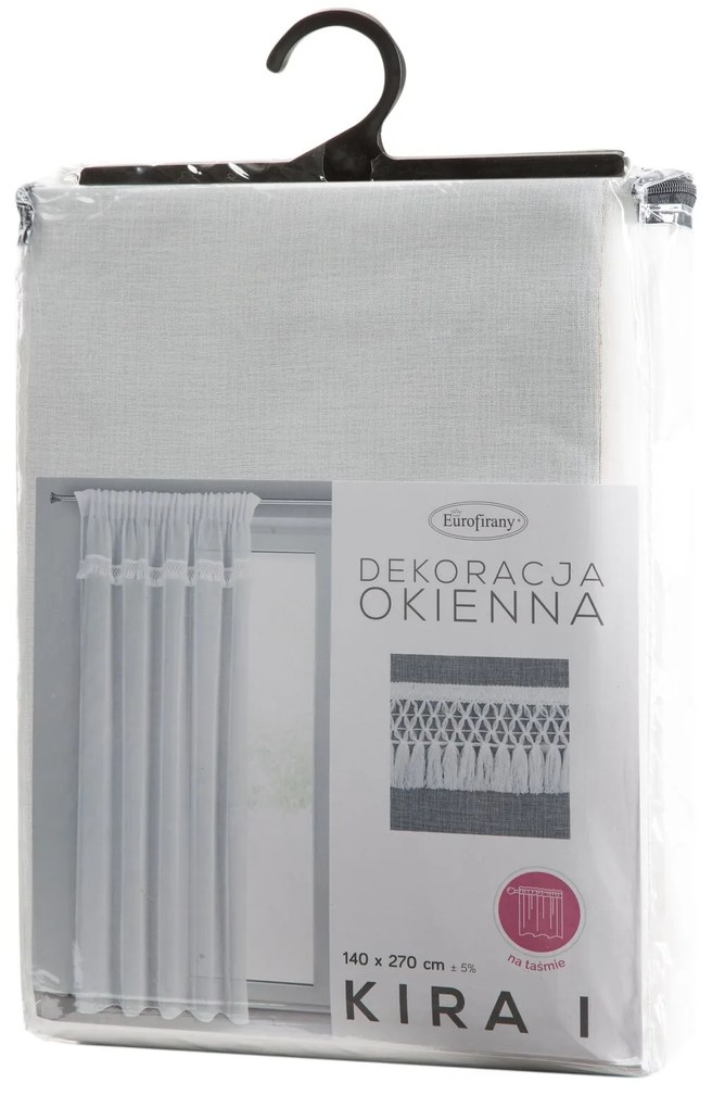 ZÁCLONA NA PÁSKE KIRA1 140X270 CM BIELA