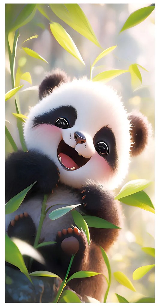 PLÁŽOVÁ OSUŠKA Z MIKROVLÁKNA PANDA 100X180 CM VZOROVANÁ