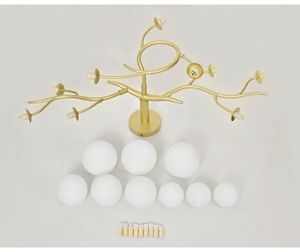 Brilagi - LED Prisadený luster MISTEL 9xG9/3W/230V zlatá/biela