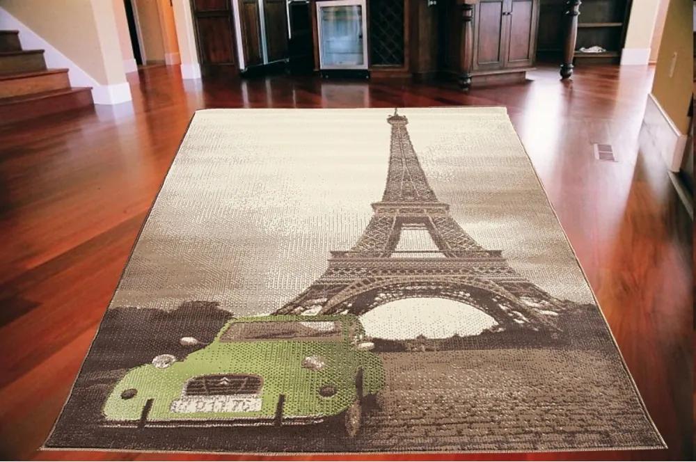 Kusový koberec PP Eiffelovka limetkový, Velikosti 140x200cm | BIANO