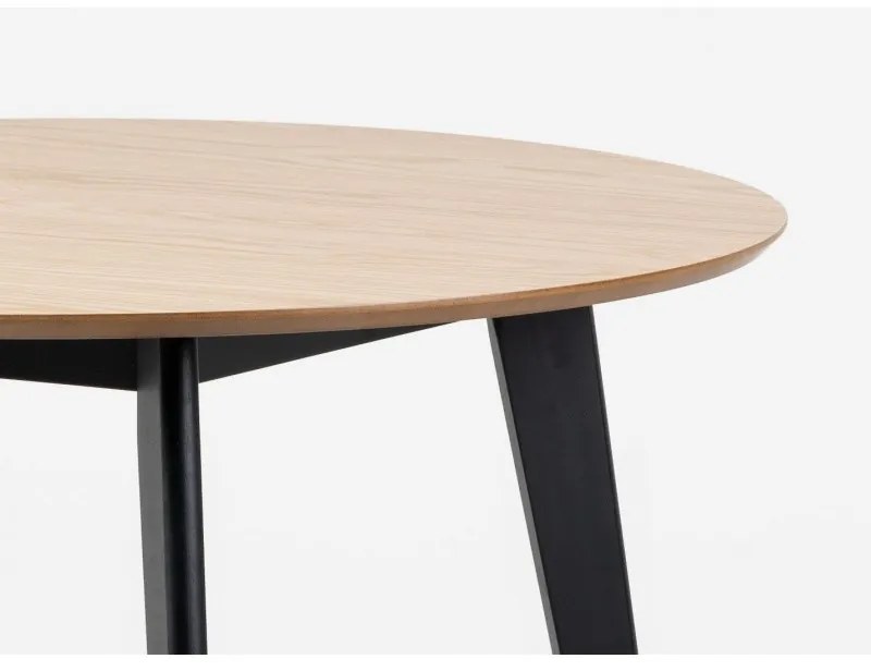 Okrúhly jedálenský stôl Roxy 105 cm dub přírodní/čierna