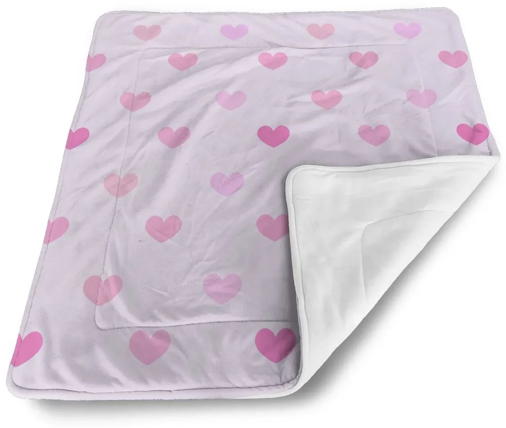 Sablio Deka pre bábätko Ružové srdce - 80x100 cm
