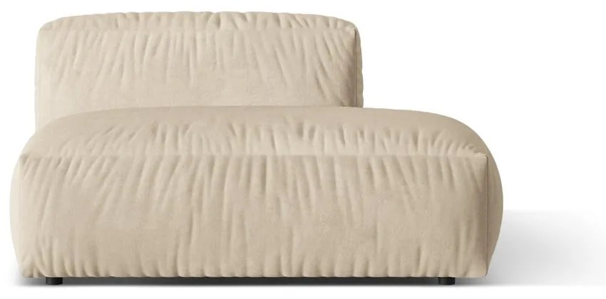 Béžový zamatový modul pohovky (pravý roh) Martina – Micadoni