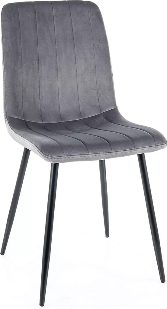 SI Alan Velvet stolička sivý