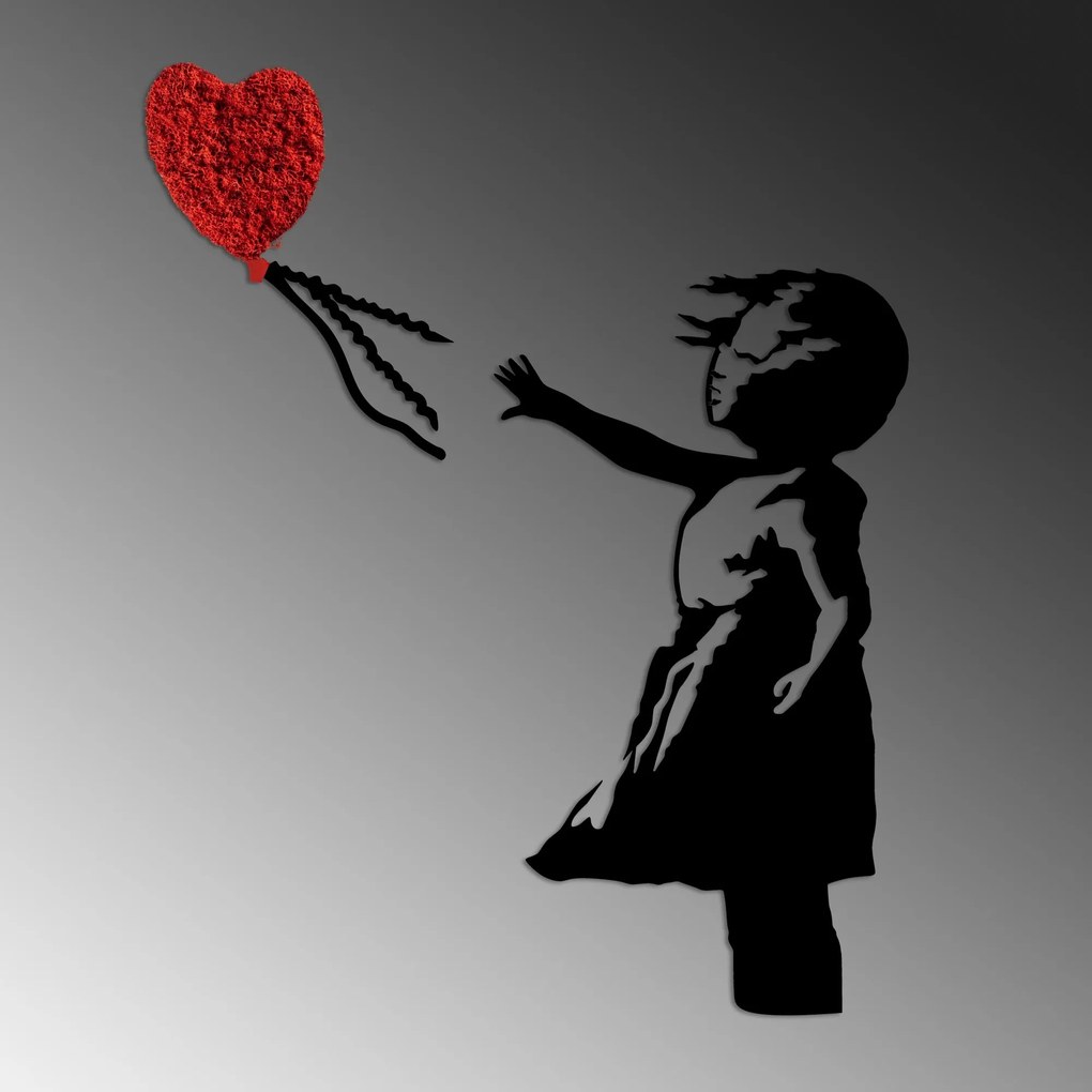 Nástenná dekorácia Banksy 13-1 čierna/červená