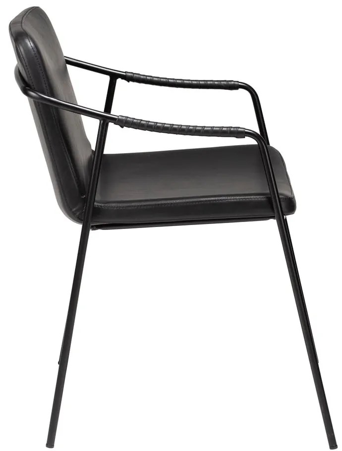 Čierna jedálenská stolička z imitácie kože DAN-FORM Denmark Boto