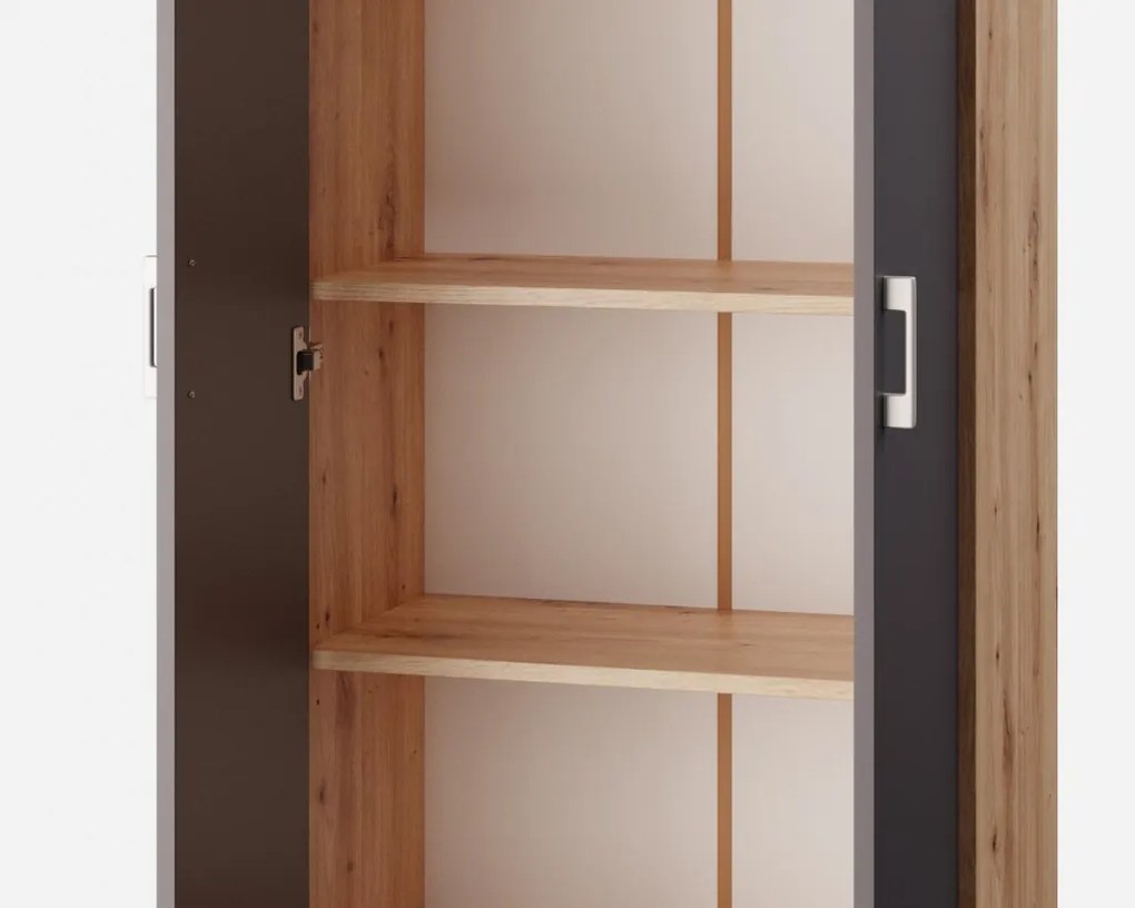 Policová skriňa Vincent, dub artisan/antracit