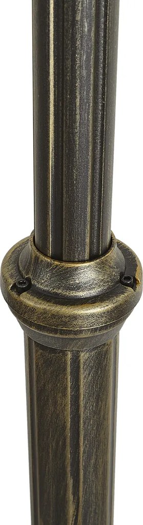 Klasická vonkajšia lampa čierna so zlatou 200 cm IP44 - Daphne