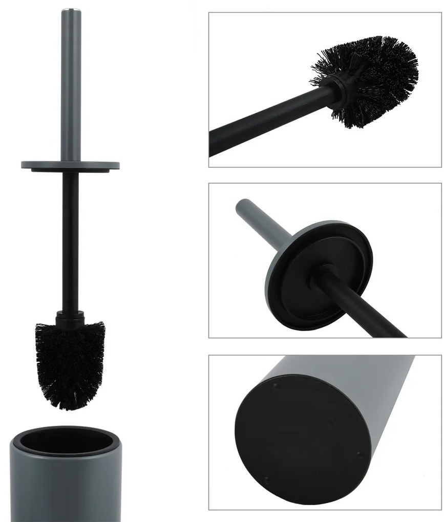 Spirella WC kefa Akira, matná sivá