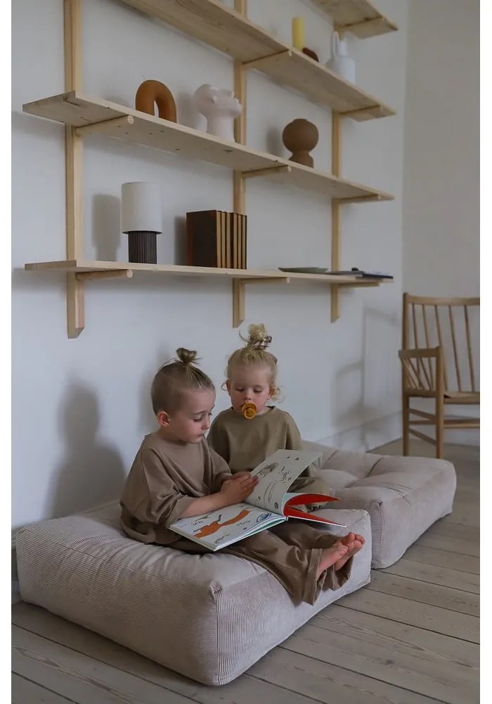 Menčestrový sedací puf Karup Design More Ivory