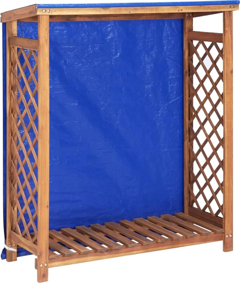 vidaXL Prístrešok na drevo 105x38x115 cm, akáciový masív