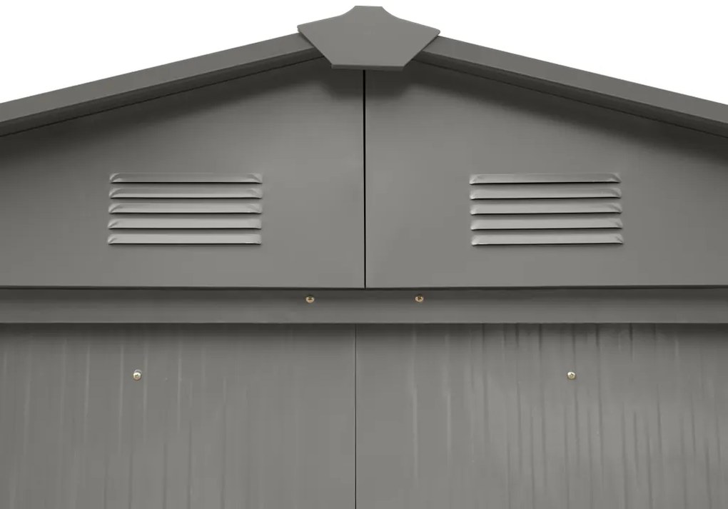 Záhradný domček BestBerg ZDB-9SD / 9 m² / 279 x 324 x 211 cm / biele drevo / sivá