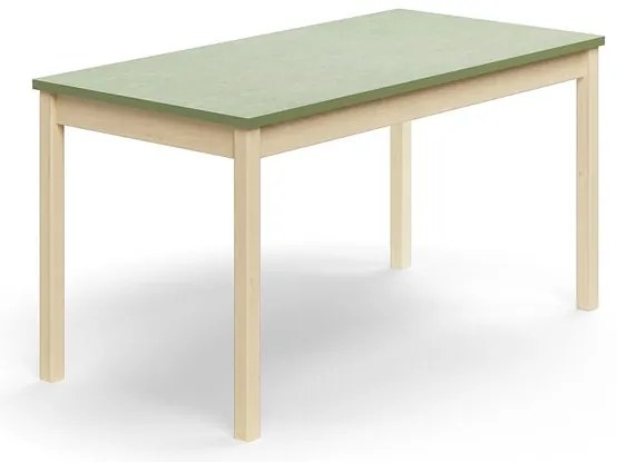 Stôl DECIBEL, 1400x700x720 mm, akustické linoleum, breza/zelenošedá
