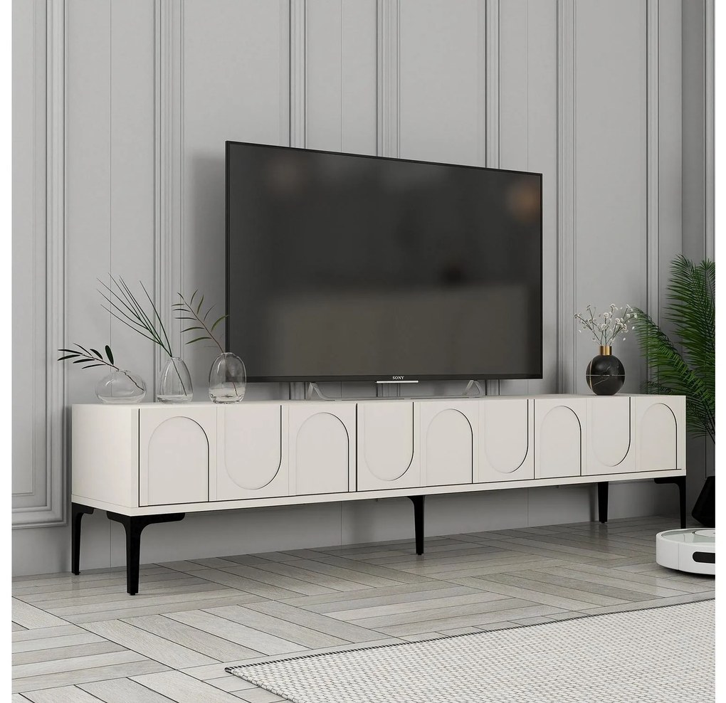 TV stolík/skrinka Bipemu 3 (krémová + čierna). Akcia -20%. Vlastná spoľahlivá doprava až k Vám domov. 1095678