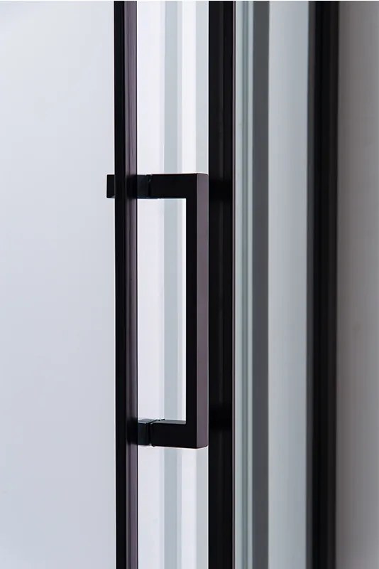 BPS-koupelny Štvrťkruhový sprchový kút HYD-RK01B 90x90 cm čierna/transparent + vanička HYD-RSV-ST01B biela