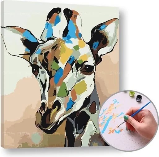 Maľovanie podľa čísel ŽIRAFA – nízka náročnosť