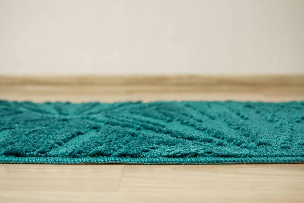 Koupelnový kobereček LEAF 50x80 cm smaragdový