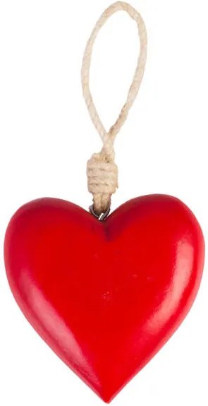 Isabelle Rose Drevené srdce na zavesenie 13 cm