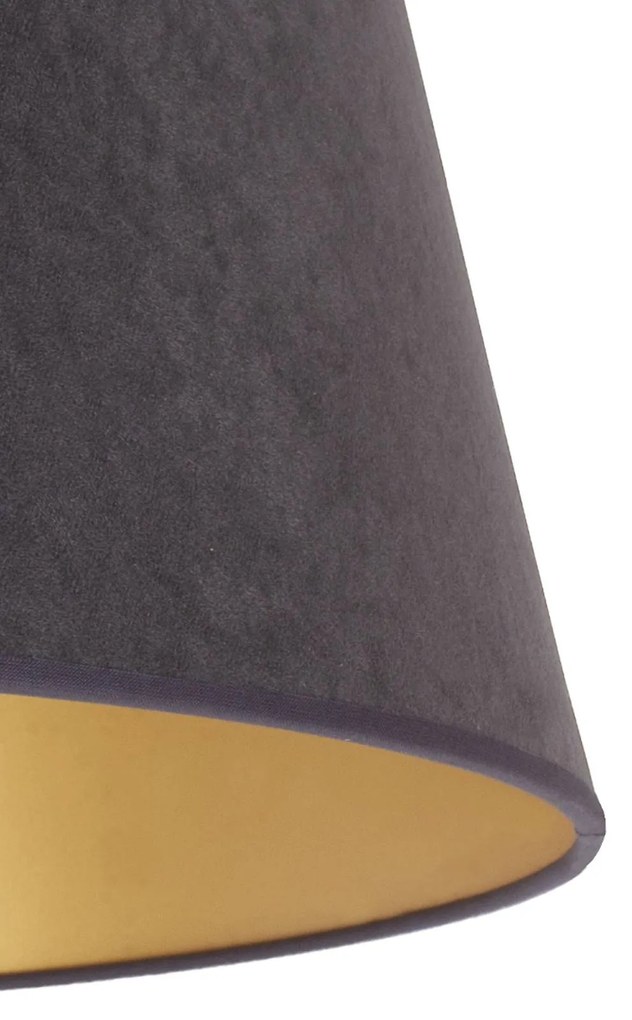 Tienidlo na lampu Cone výška 22,5 cm grafit/zlatá