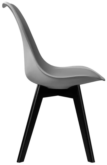 Jedálenská stolička NANTES čierna / sivá