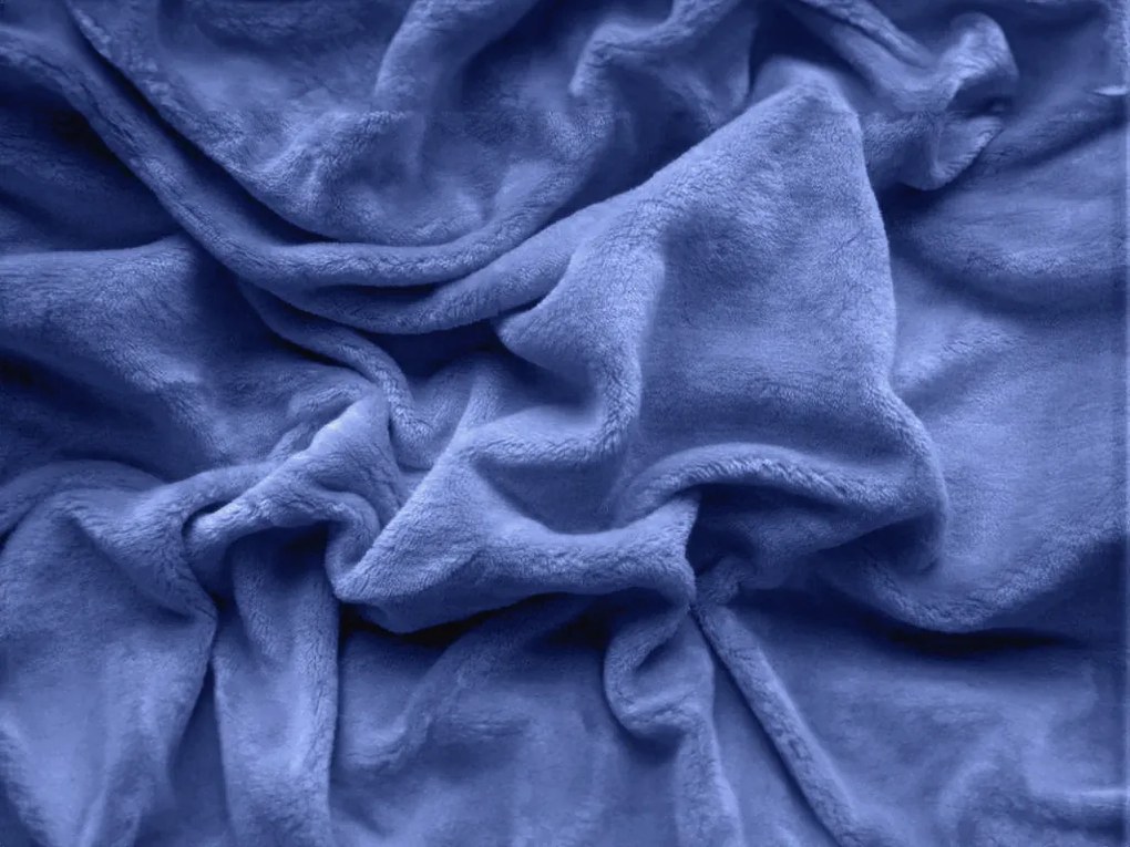 Plachta  mikroplyš SOFT 180x200 cm modrá