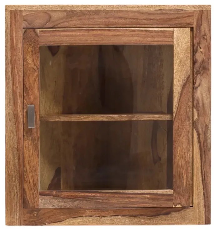 furniture-nabytek.cz - Masivní nástěnná skříňka do koupelny Lagos z palisandru, lakovaná, hnědá – 60×32×65 cm