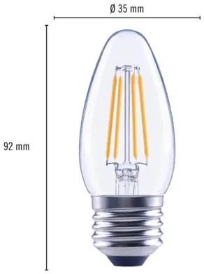 LED žiarovka FLAIR C35 E27 2,2W/25W 250lm 2700K číra stmievateľná
