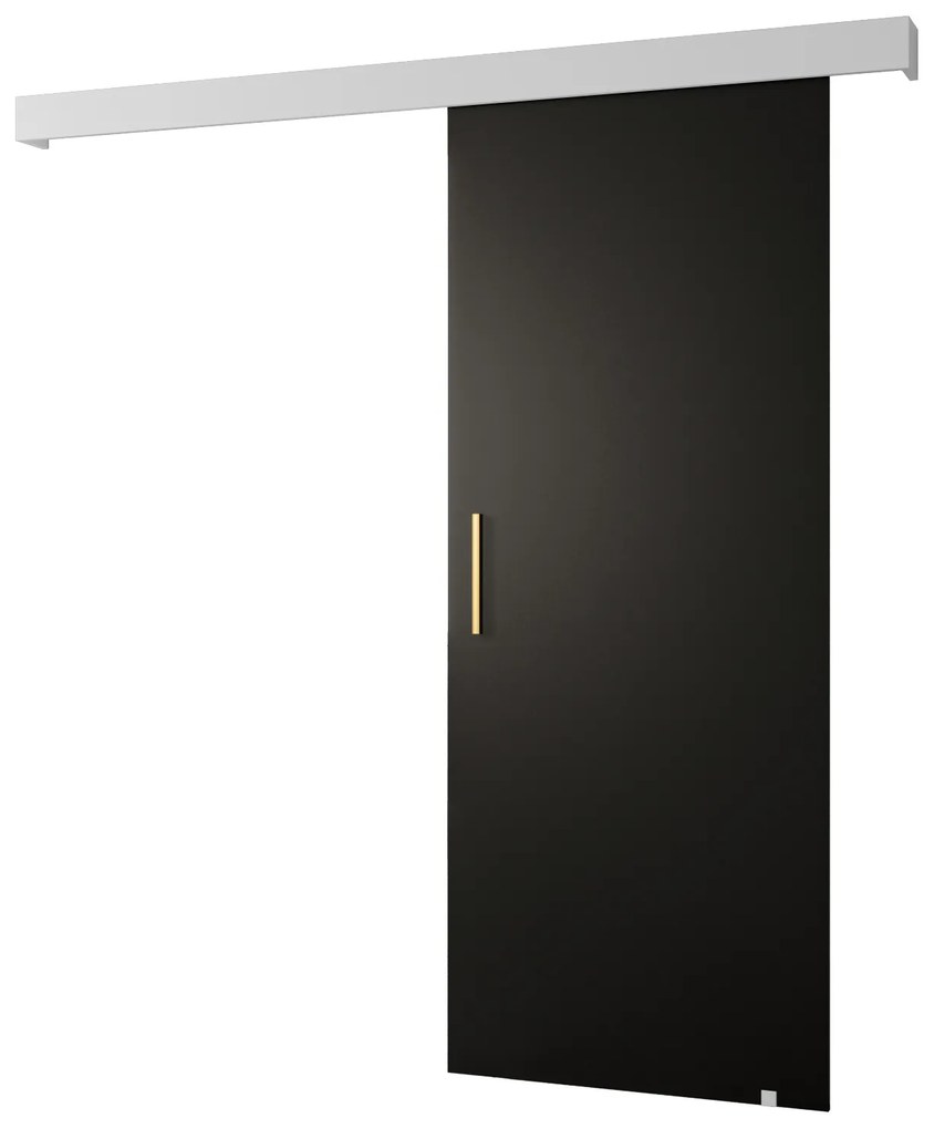 Posuvné dvere 90 cm Sharlene I (čierna matná + biela matná + zlatá). Vlastná spoľahlivá doprava až k Vám domov. 1043605
