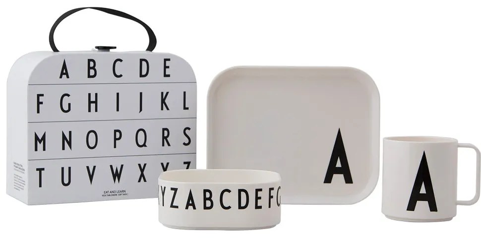 Darčekový kufrík s personalizovaným riadom pre deti DESIGN LETTERS - B
