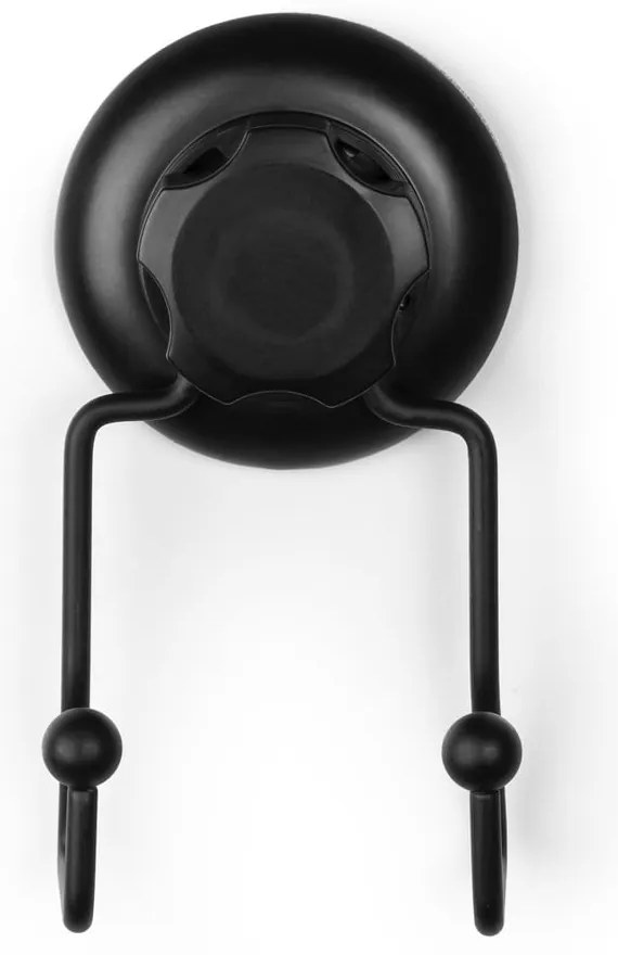 Čierny samodržiaci nástenný dvojitý háčik Compactor Bestlock Black